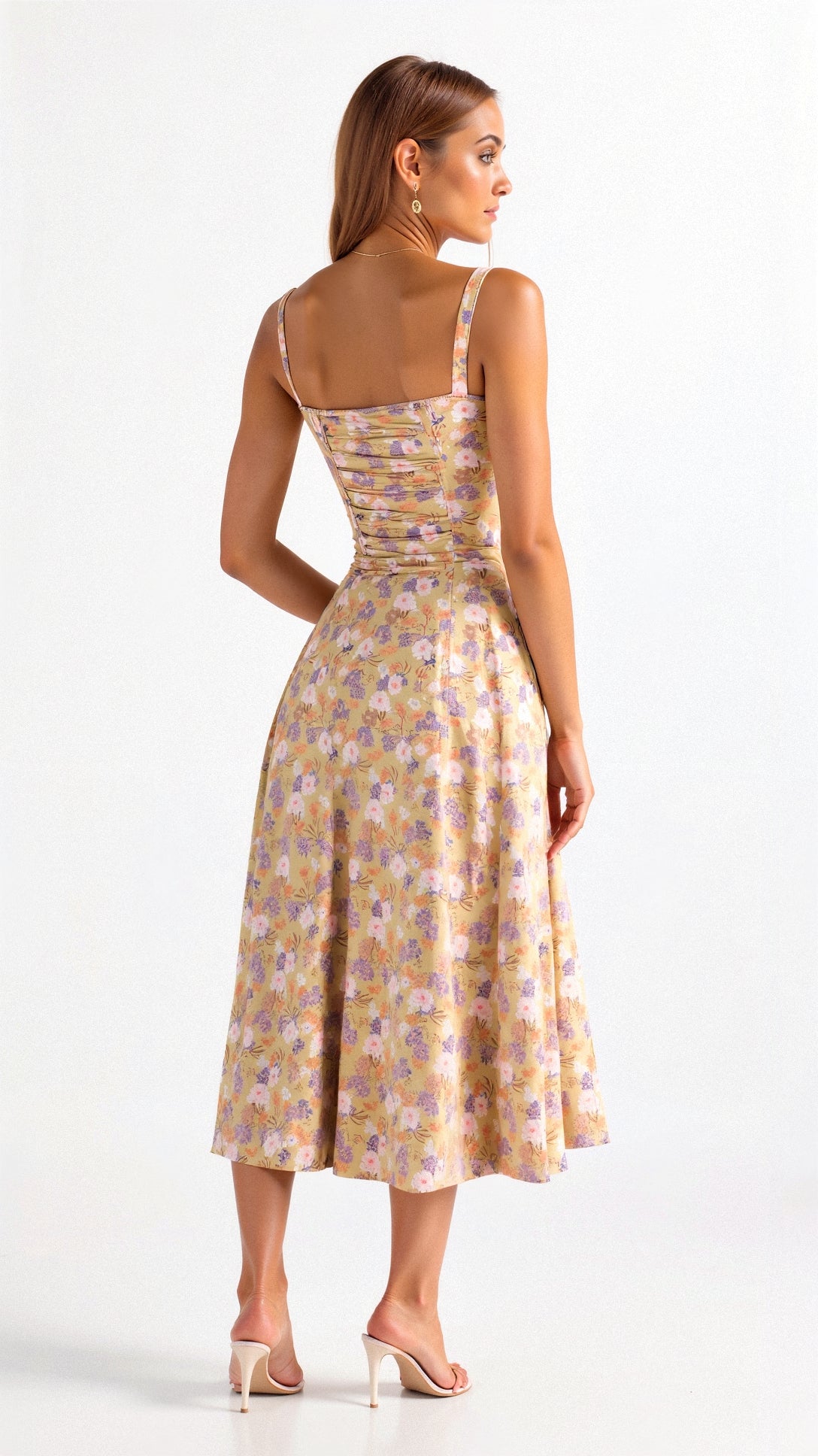 Damen Midikleid mit Korsett-Detail – Elegantes Kleid im femininen Stil für besondere Anlässe