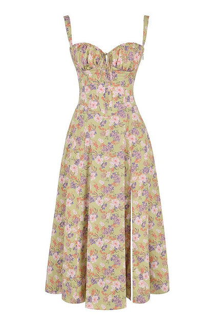 Damen Midikleid mit Korsett-Detail – Elegantes Kleid im femininen Stil für besondere Anlässe