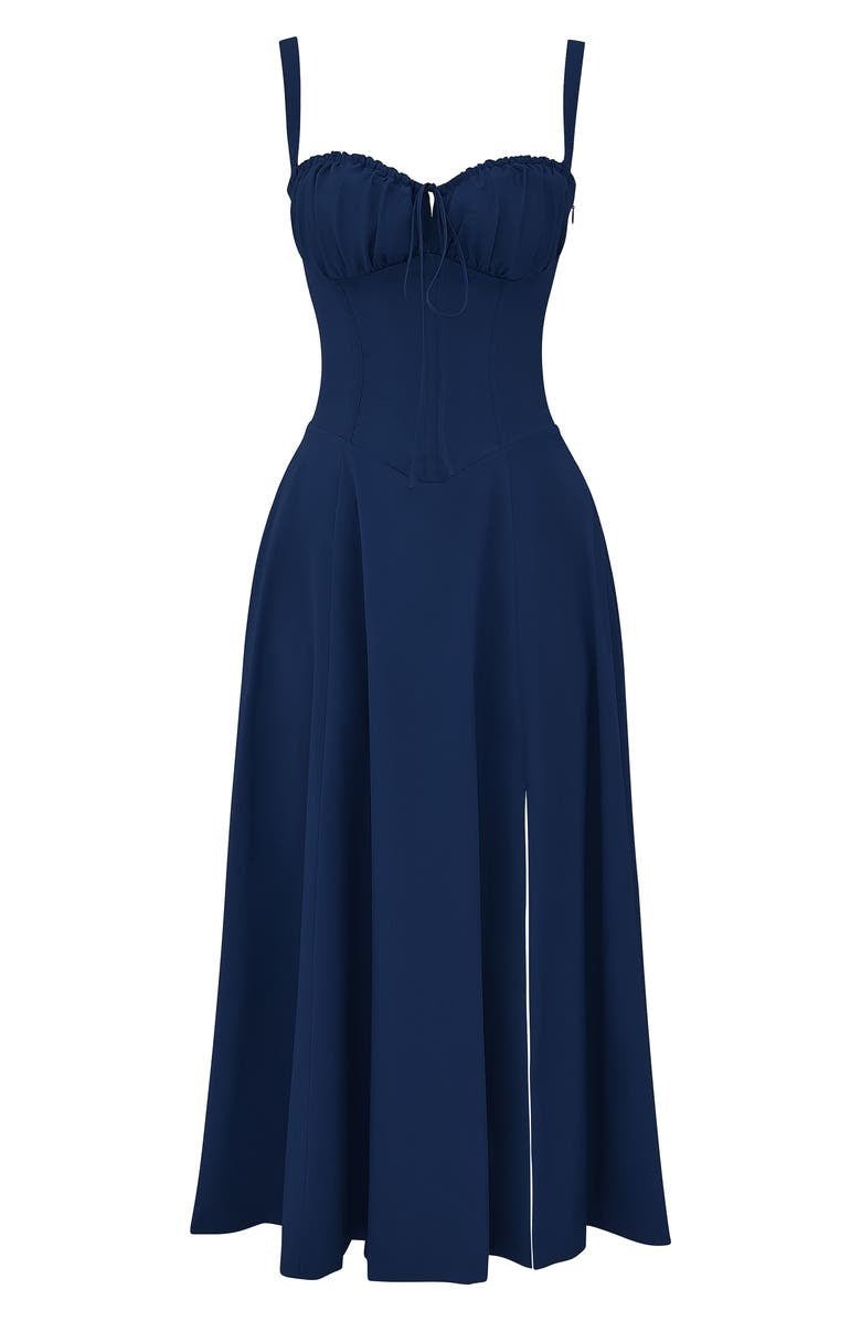 Damen Midikleid mit Korsett-Detail – Elegantes Kleid im femininen Stil für besondere Anlässe