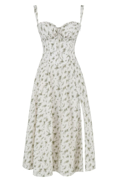 Damen Midikleid mit Korsett-Detail – Elegantes Kleid im femininen Stil für besondere Anlässe