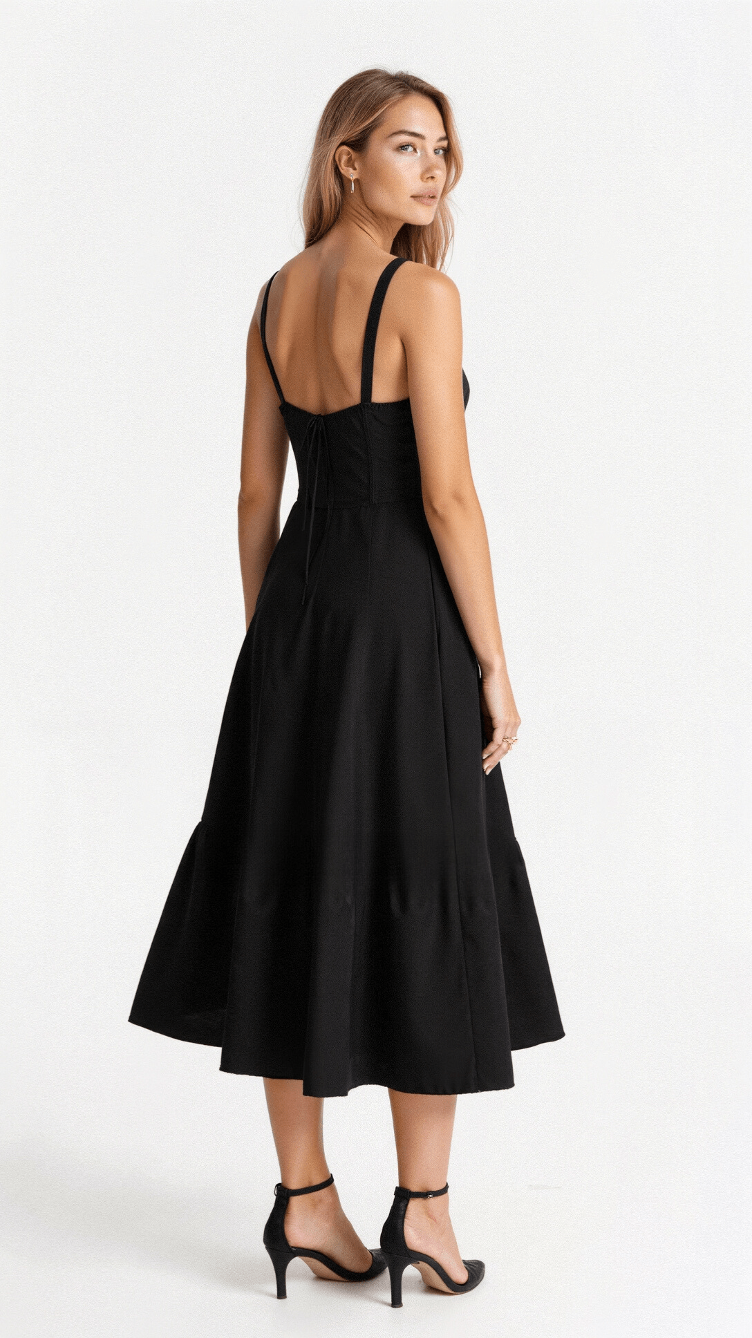Damen Midikleid mit Korsett-Detail – Elegantes Kleid im femininen Stil für besondere Anlässe