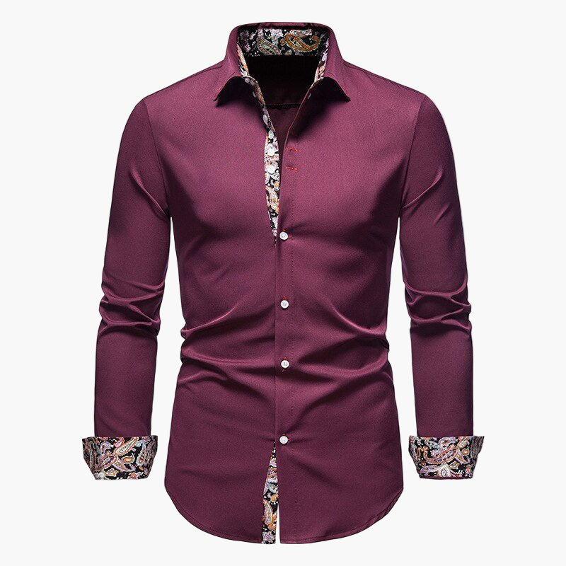Herren Modernes Freizeit-Hemd mit Stilvollem Kontrast-Design