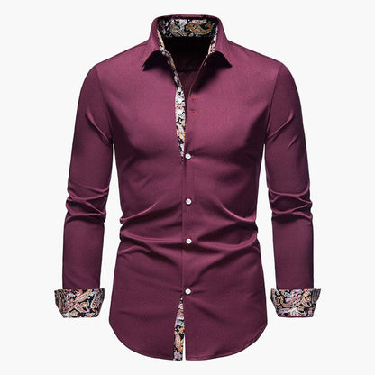 Herren Modernes Freizeit-Hemd mit Stilvollem Kontrast-Design