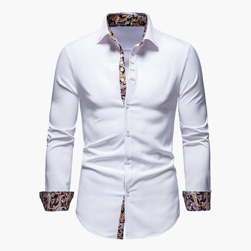 Herren Modernes Freizeit-Hemd mit Stilvollem Kontrast-Design