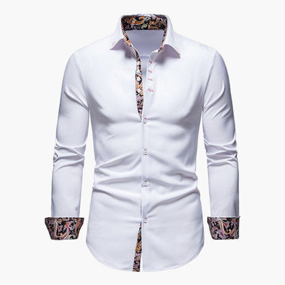 Herren Modernes Freizeit-Hemd mit Stilvollem Kontrast-Design