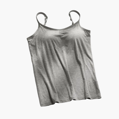 Damen SilkySecure Top mit integriertem BH – Komfortables Unterziehtop mit leichtem Halt
