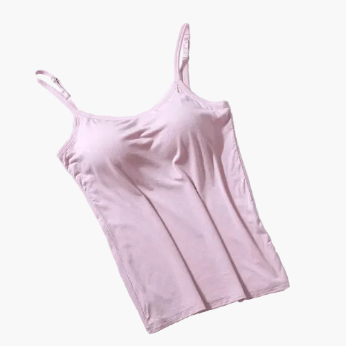 Damen SilkySecure Top mit integriertem BH – Komfortables Unterziehtop mit leichtem Halt