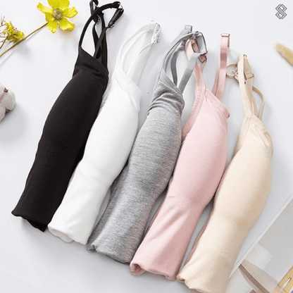 Damen SilkySecure Top mit integriertem BH – Komfortables Unterziehtop mit leichtem Halt