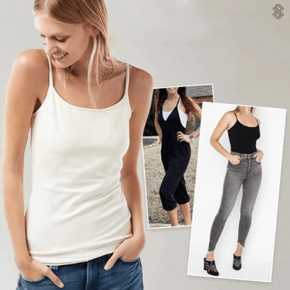 Damen SilkySecure Top mit integriertem BH – Komfortables Unterziehtop mit leichtem Halt