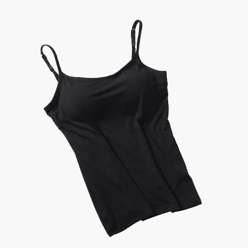 Damen SilkySecure Top mit integriertem BH – Komfortables Unterziehtop mit leichtem Halt