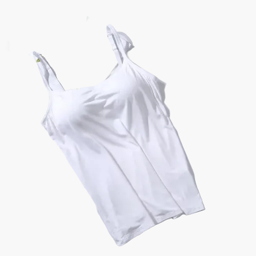Damen SilkySecure Top mit integriertem BH – Komfortables Unterziehtop mit leichtem Halt