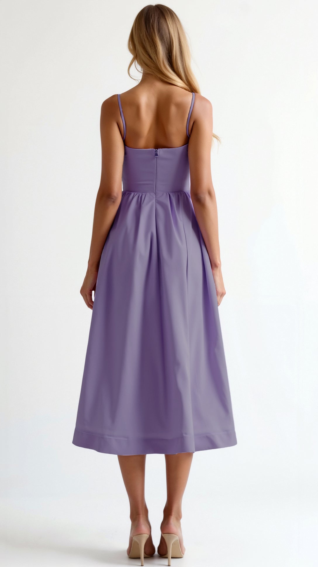 Damen Midikleid mit Spaghettiträgern – Femininer Sommer-Look für besondere Anlässe