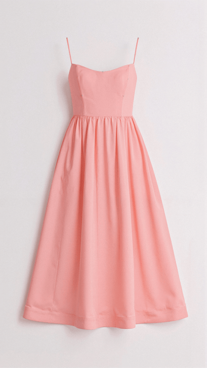 Damen Midikleid mit Spaghettiträgern – Femininer Sommer-Look für besondere Anlässe