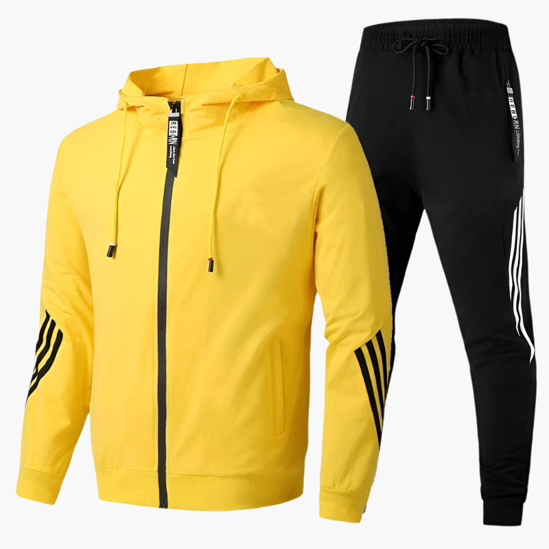 Herren Sport-Trainingsanzug im Modernen Zweiteiler – Bequemer Hoodie & Jogger für Fitness & Freizeit