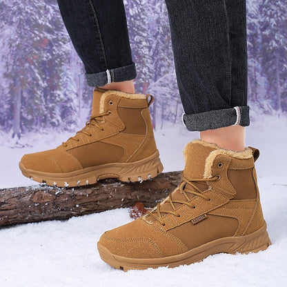 Unisex Winterstiefel Beige mit Fleecefutter und Profilsohle