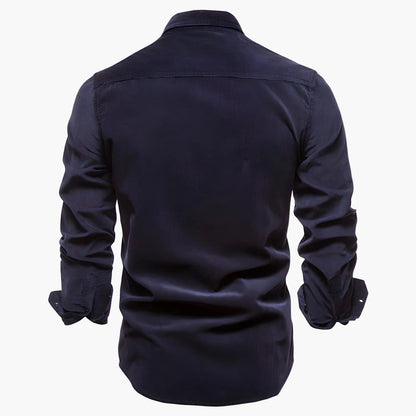Herren Freizeithemd mit Brusttaschen – Modernes Langarmhemd für Alltag und Büro