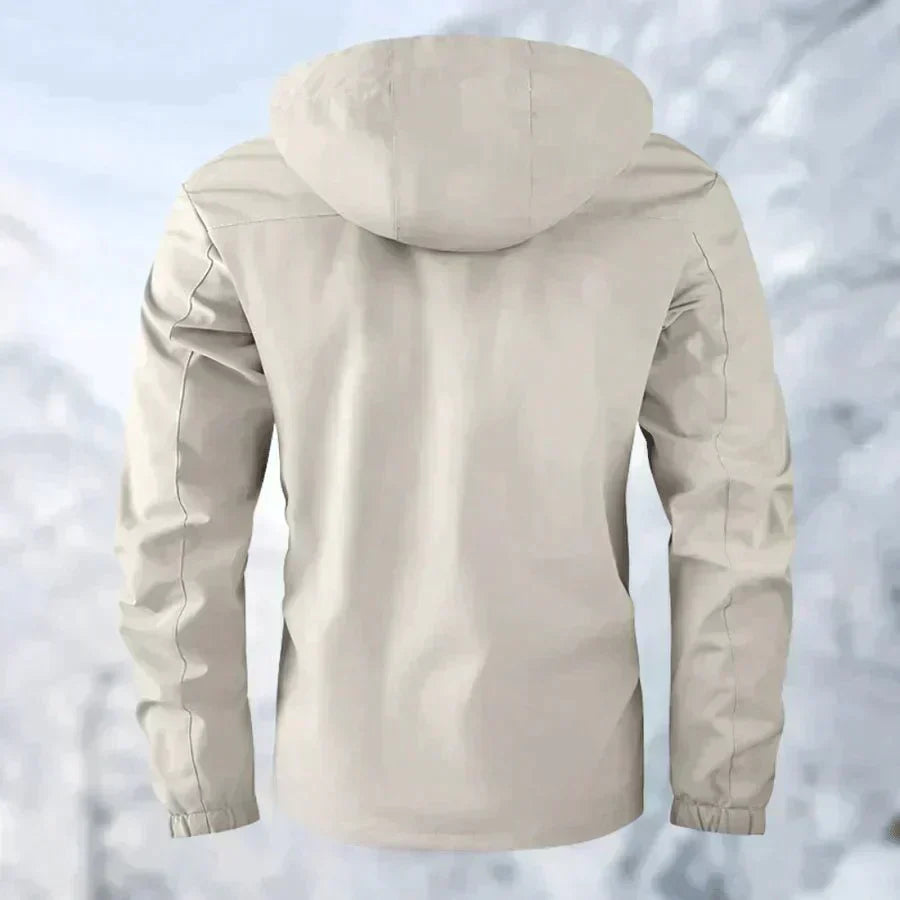 Herren Winter Outdoor Jacke – Funktionaler Parka mit Kapuze und Statement-Design für kalte Tage