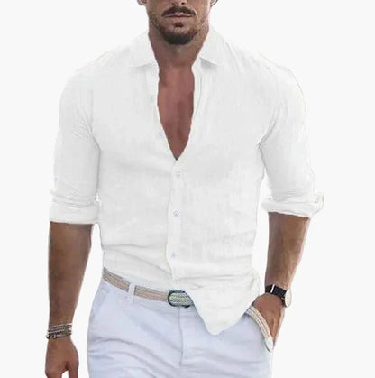 Herren Veganes Leinen Freizeithemd – Eleganter Sommerstil für Alltag und Urlaub