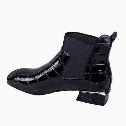 Damen Chelsea Boots im eleganten Croco-Look – Stilvolle Herbst-Winter Stiefeletten für trendbewusste Frauen