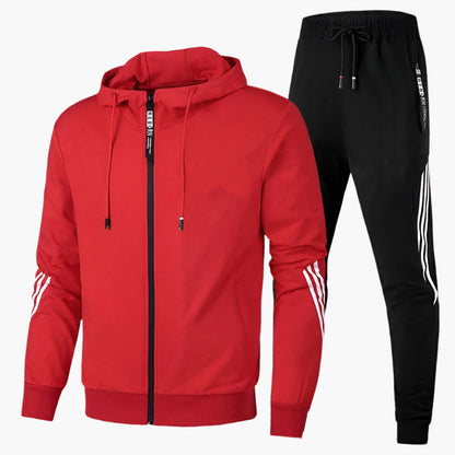 Herren Sport-Trainingsanzug im Modernen Zweiteiler – Bequemer Hoodie & Jogger für Fitness & Freizeit