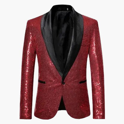Herren Smoking Sakko mit Pailletten – Eleganter Party- und Event-Blazer