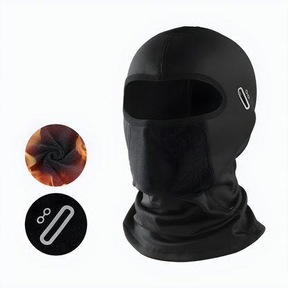 Schwarze Sturmhaube mit Netz und weicher Innenseite für Outdoor-Aktivitäten