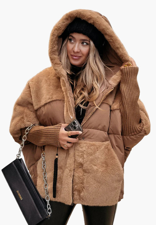 Damen Winterjacke mit Kapuze – Modische Oversize Steppjacke für kalte Tage