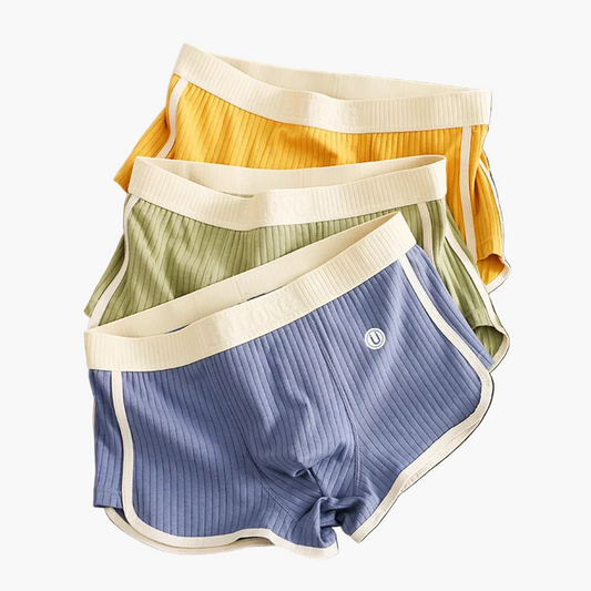Herren Retro-Sportshorts 3er Pack – Bequeme Ripp-Shorts für Alltag, Freizeit & Fitness
