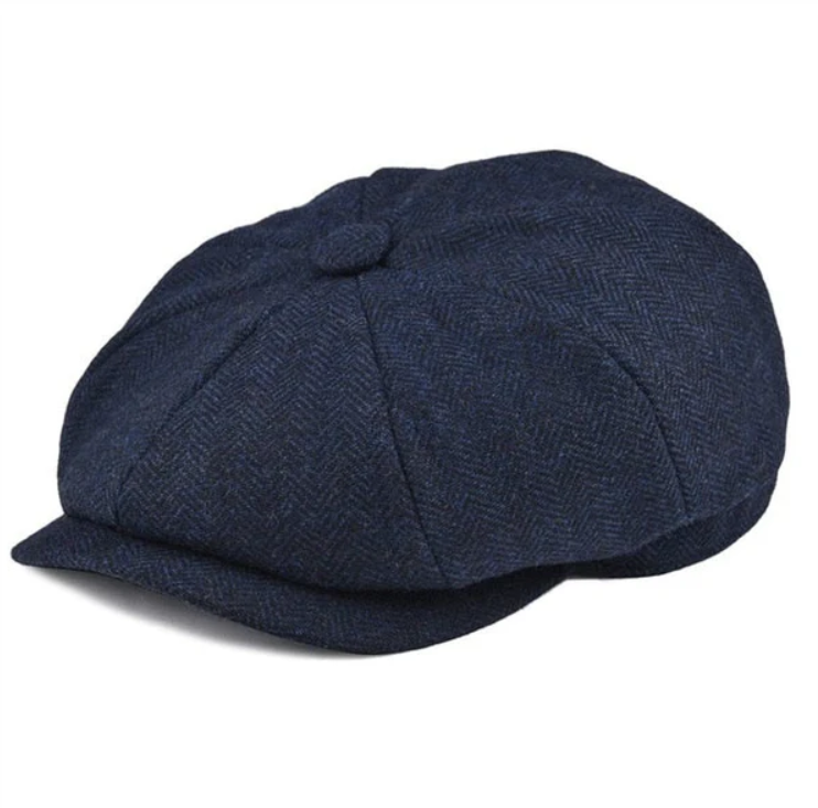 Schirmmütze mit Fischgrätmuster für Herren, Unisex Schiebermütze