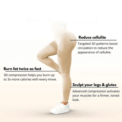 Damen Seamless Anti-Cellulite Sportleggings – Figurformende Fitness & Yoga Leggings