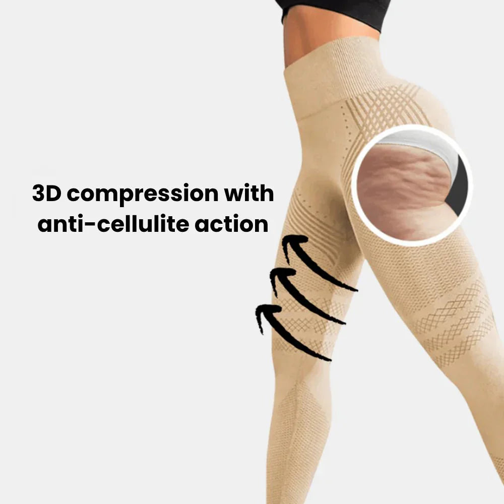Damen Seamless Anti-Cellulite Sportleggings – Figurformende Fitness & Yoga Leggings