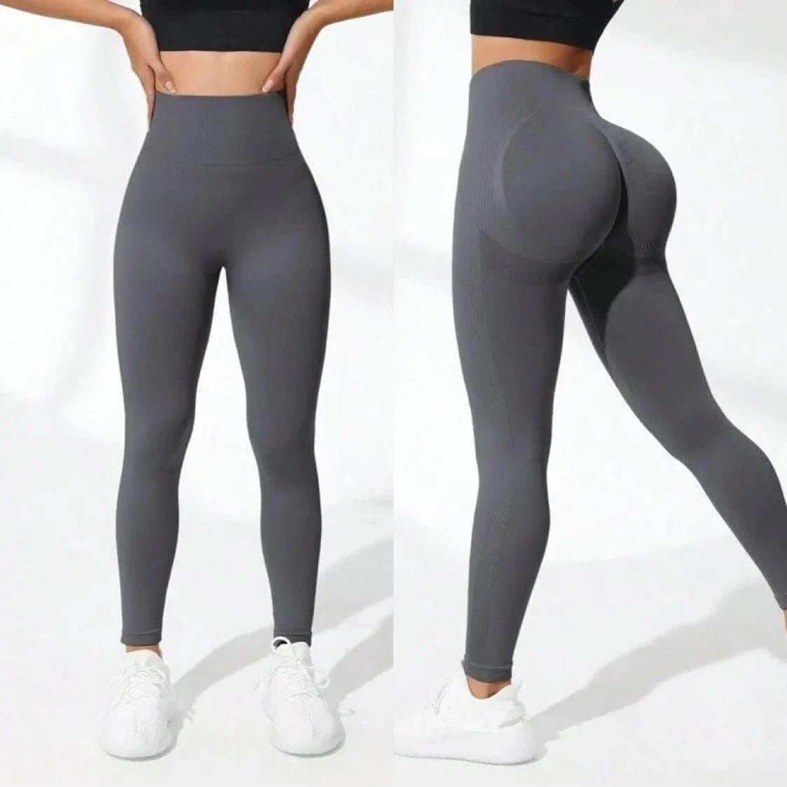 Damen Seamless Sport Leggings mit Push-Up-Effekt – High Waist, Figurformend, Perfekt für Fitness & Alltag