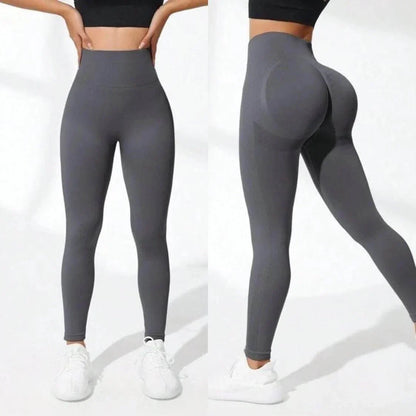 Damen Seamless Sport Leggings mit Push-Up-Effekt – High Waist, Figurformend, Perfekt für Fitness & Alltag