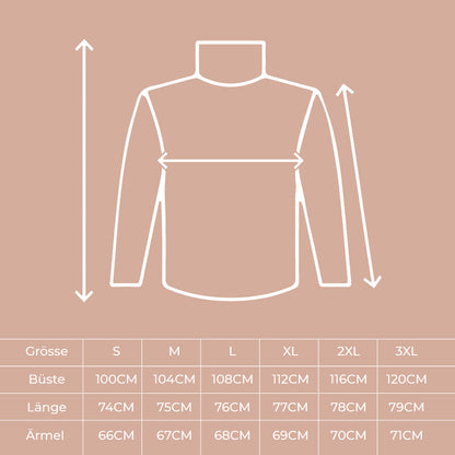 Damen Rollkragenpullover Strickpullover Langarm Ribstrick Pulli mit Schlitzen
