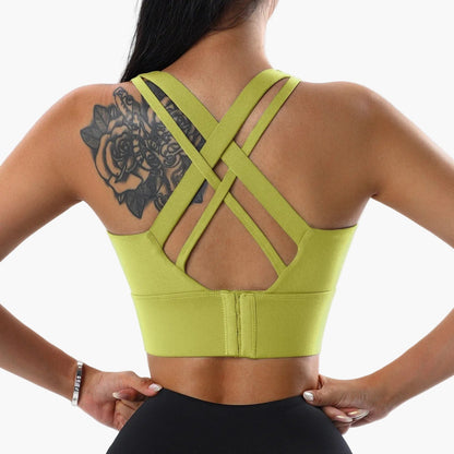 Damen Sport-BH mit Push-Up und Kreuzträger – Stilvoller Fitness-BH für intensives Training und Alltag