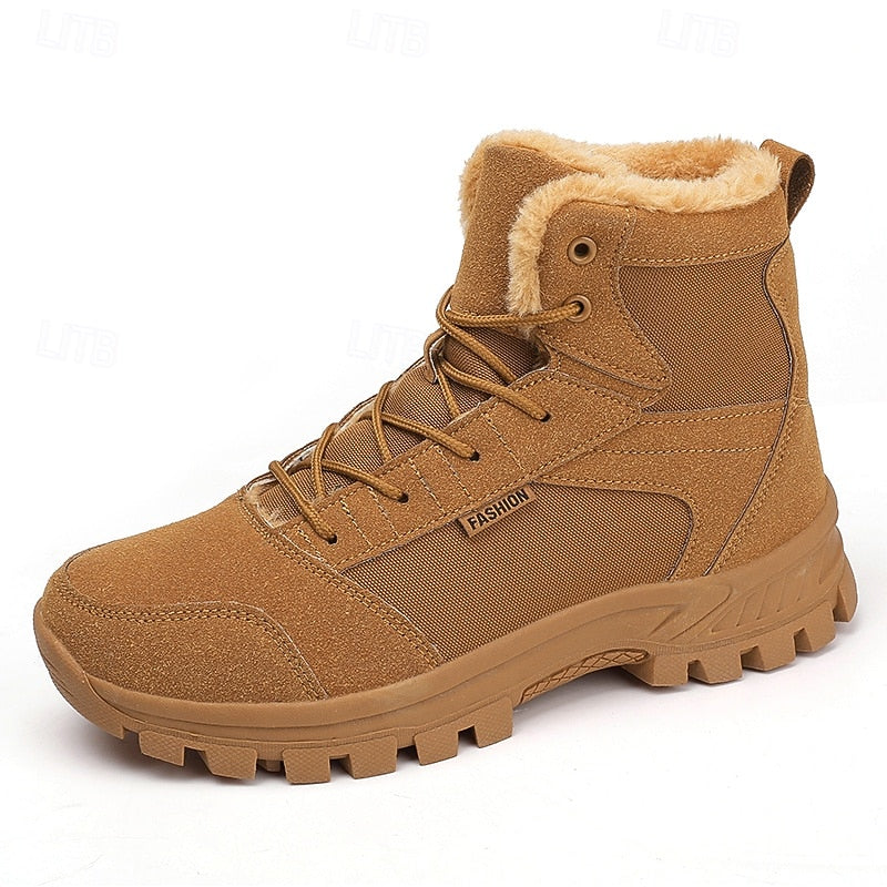 Unisex Winterstiefel Beige mit Fleecefutter und Profilsohle