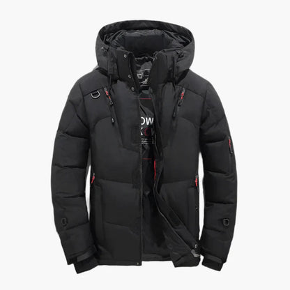 Herren-Steppjacke mit Kapuze und funktionalem Design