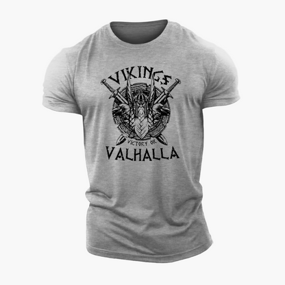 Herren T-Shirt Wikinger Valhalla – Vintage Print, Mythologie, Freizeit & Festival