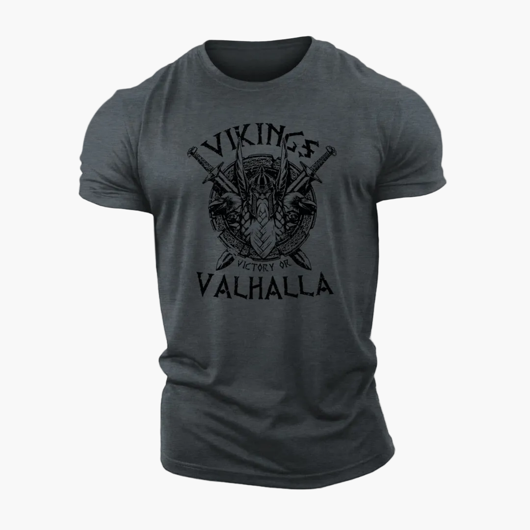 Herren T-Shirt Wikinger Valhalla – Vintage Print, Mythologie, Freizeit & Festival