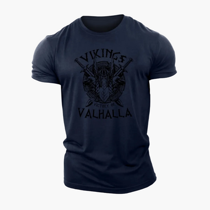 Herren T-Shirt Wikinger Valhalla – Vintage Print, Mythologie, Freizeit & Festival