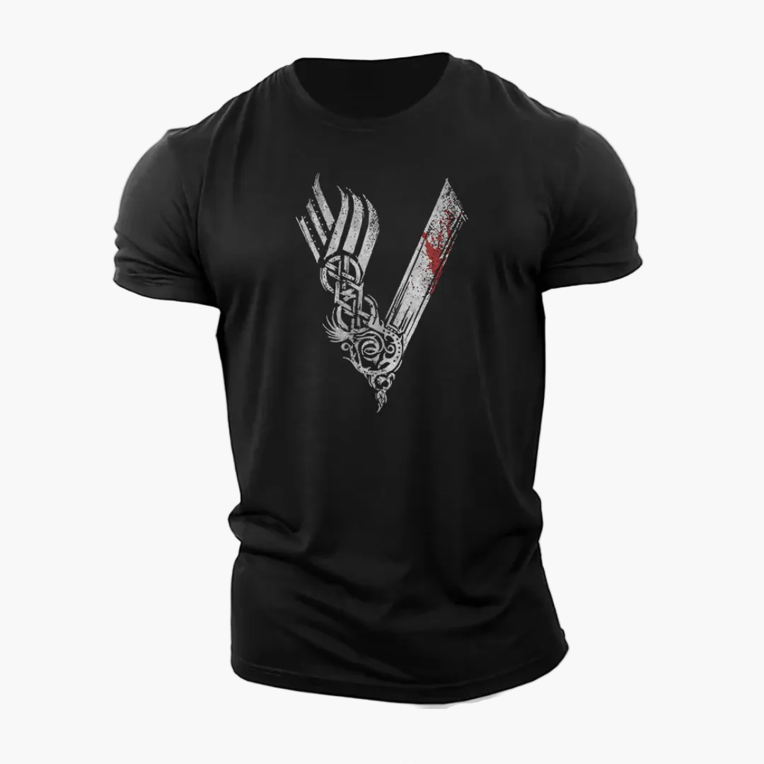 Herren T-Shirt Viking Warrior – Wikinger 3D Motiv, Fitness & Alltag, Statement-Style