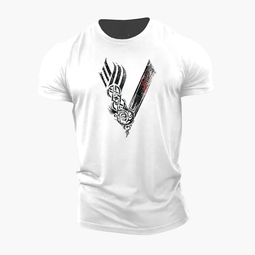Herren T-Shirt Viking Warrior – Wikinger 3D Motiv, Fitness & Alltag, Statement-Style