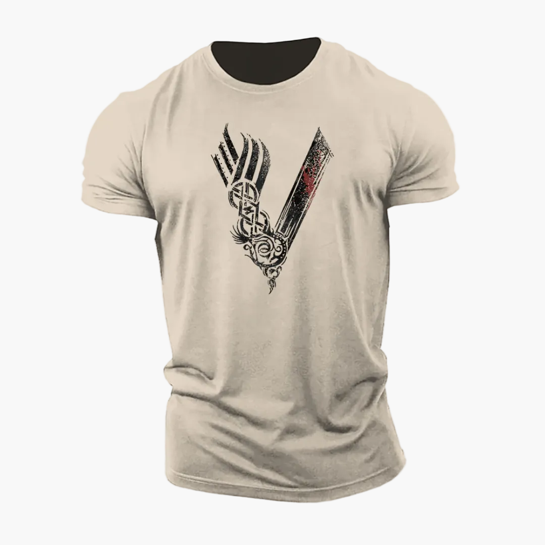 Herren T-Shirt Viking Warrior – Wikinger 3D Motiv, Fitness & Alltag, Statement-Style