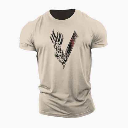 Herren T-Shirt Viking Warrior – Wikinger 3D Motiv, Fitness & Alltag, Statement-Style