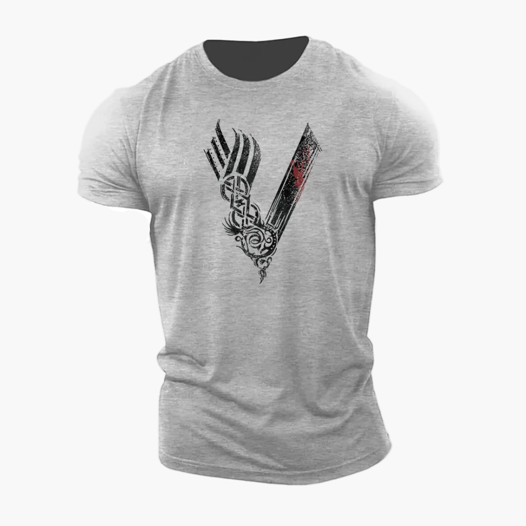 Herren T-Shirt Viking Warrior – Wikinger 3D Motiv, Fitness & Alltag, Statement-Style