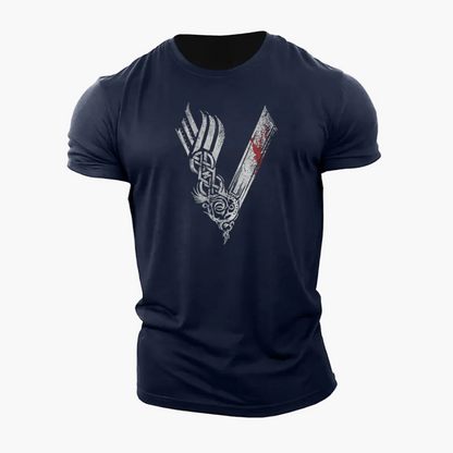 Herren T-Shirt Viking Warrior – Wikinger 3D Motiv, Fitness & Alltag, Statement-Style