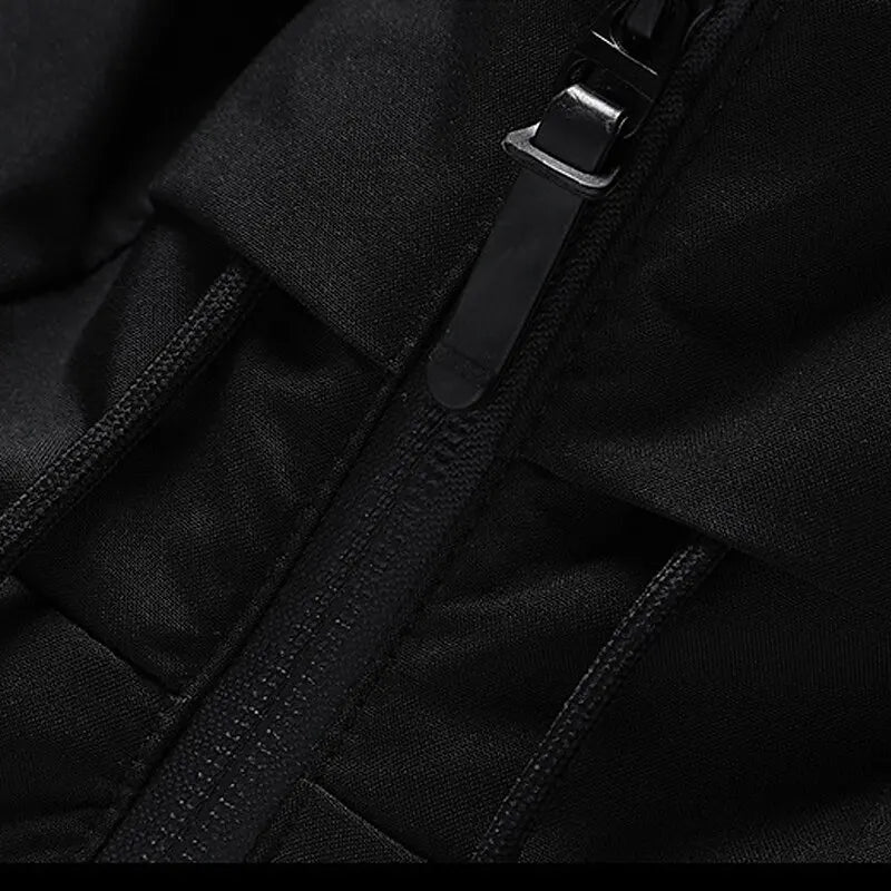 Herren Steppjacke mit Kapuze und Reißverschlusstaschen