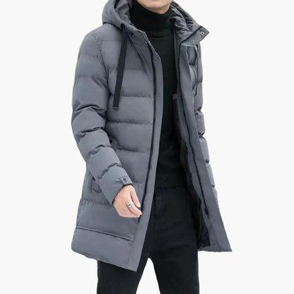 Herren Winter Steppmantel – Eleganter Langer Parka für kalte Tage
