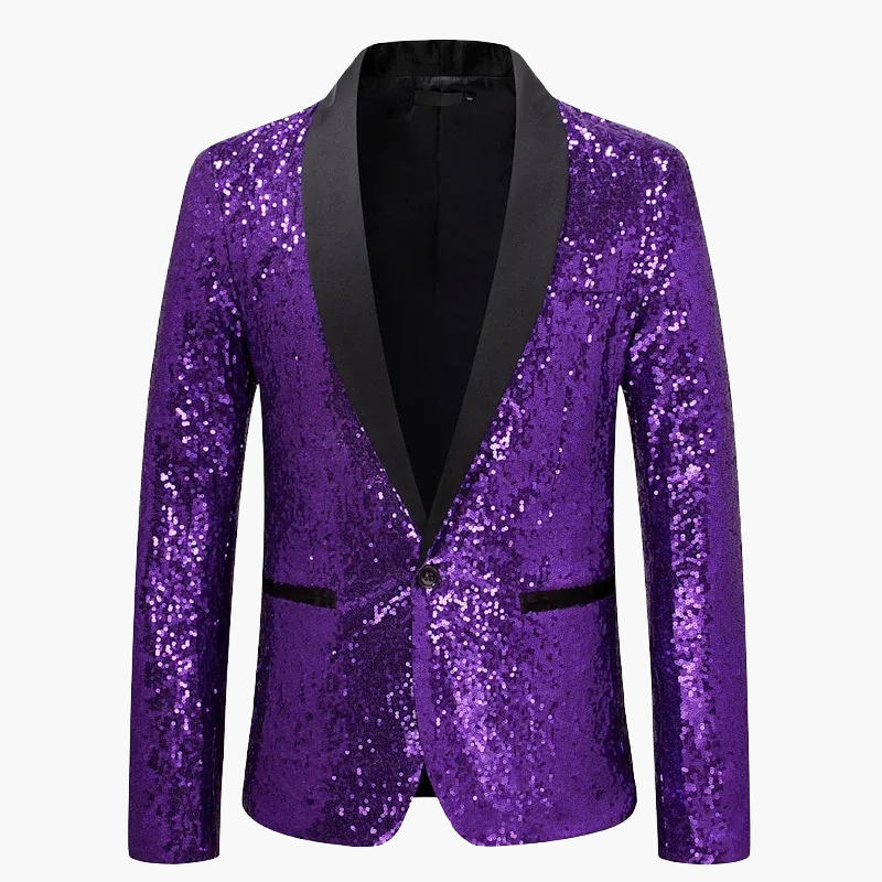 Herren Smoking Sakko mit Pailletten – Eleganter Party- und Event-Blazer