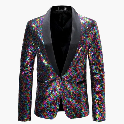 Herren Smoking Sakko mit Pailletten – Eleganter Party- und Event-Blazer